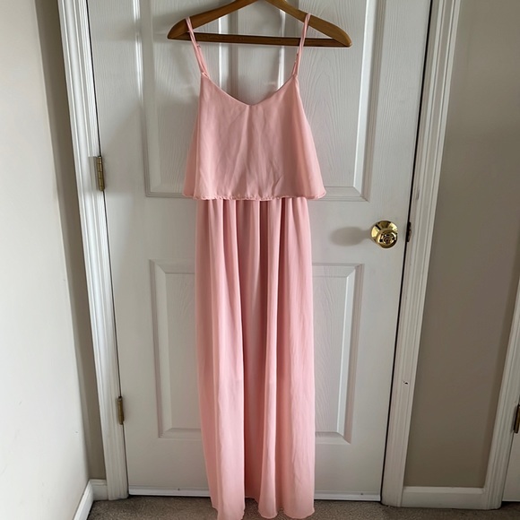 Pinkblush Dresses & Skirts - PinkBlush Pink Maxi Dress Semi Sheer Lined Dress Size Small
